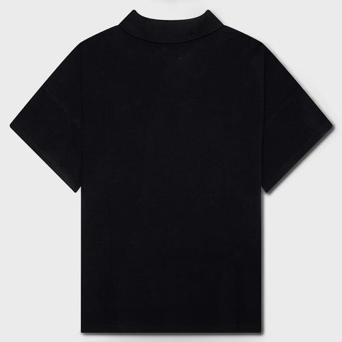 Rhude Men's Pique Boxy Polo Shirt Black
